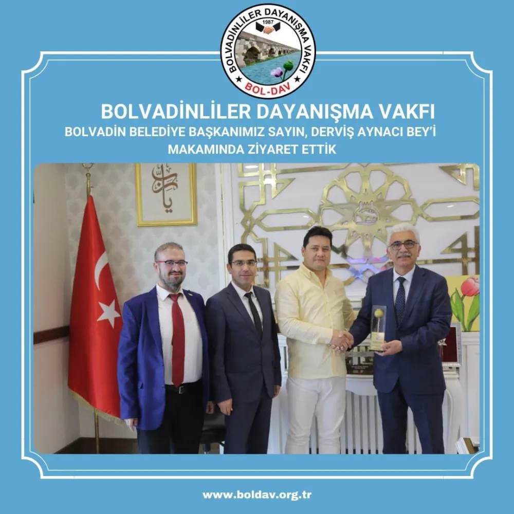 Bol-Dav Bolvadin Belediye Başkanı Sayın,  Derviş AYNACI ‘ya Hayırlı Olsun Ziyareti Gerçekleştirdi.