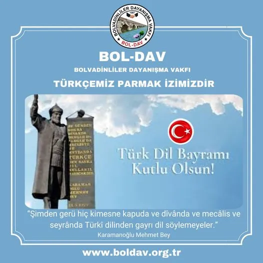 DİLİMİZ PARMAK İZİMİZDİR TÜRK DİL BAYRAMININ 747. YILI KUTLU OLSUN