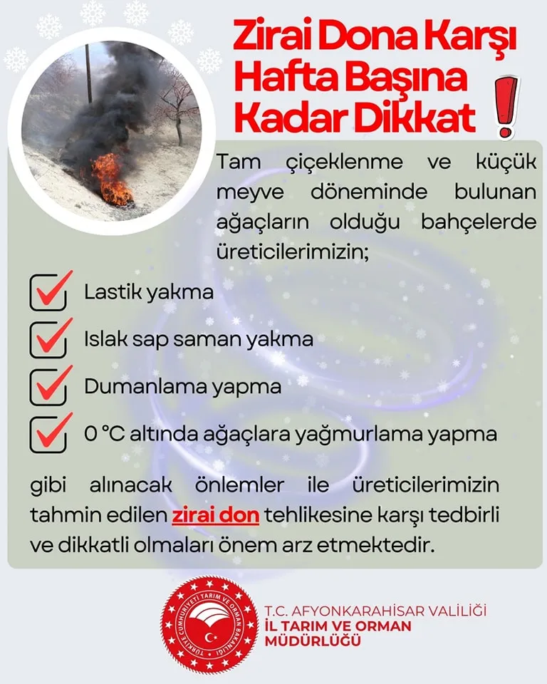 Zirai Dona Karşı Hafta Başına Kadar Dikkat‼️